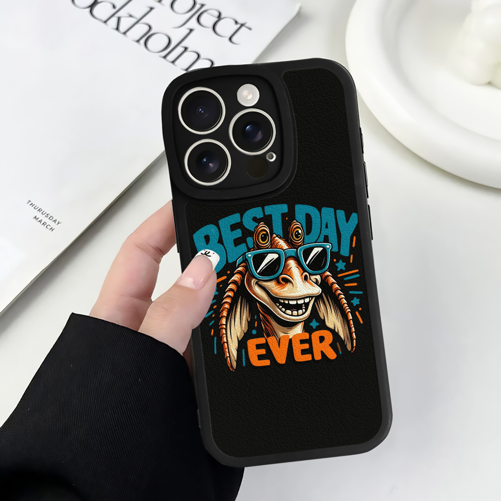 （画像用） スター・ウォーズ Star Wars 【iPhone 16シリーズ対応】シリコンスマホケース（レザー調） 材質：シリコン